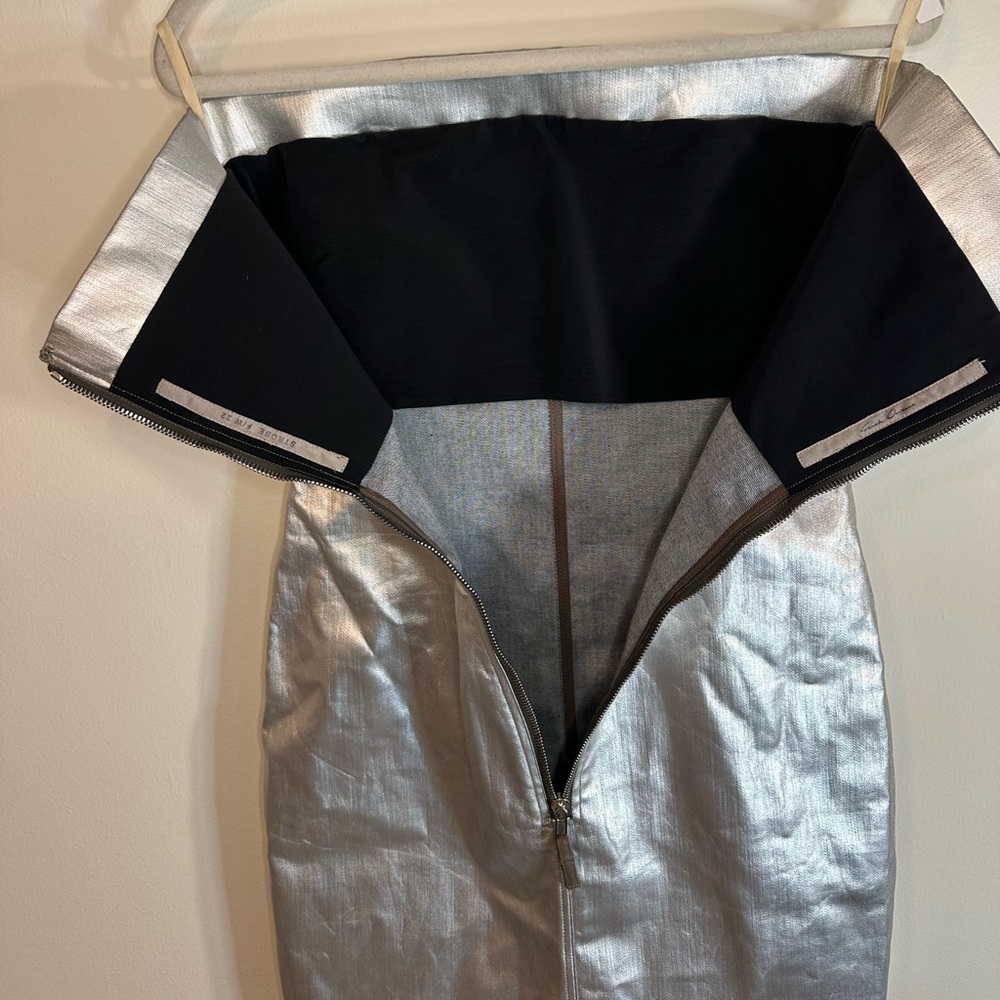 Rick Owens Strobe FW22 Silver Bustier Dress – Goddess in Chrome - Picture 10 of 16
